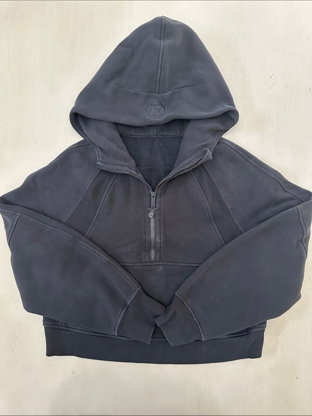 Lululemon Scuba Oversized Half-Zip Hoodie - Black - Size XS/S